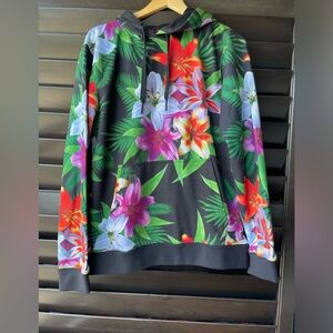 Unkut Rare Hawaiian Print Hoodie Size Large